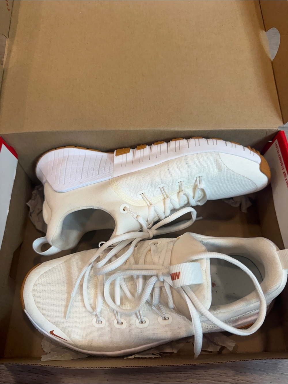 Nike Women's Cream Athletic Sneakers with Gum Accents